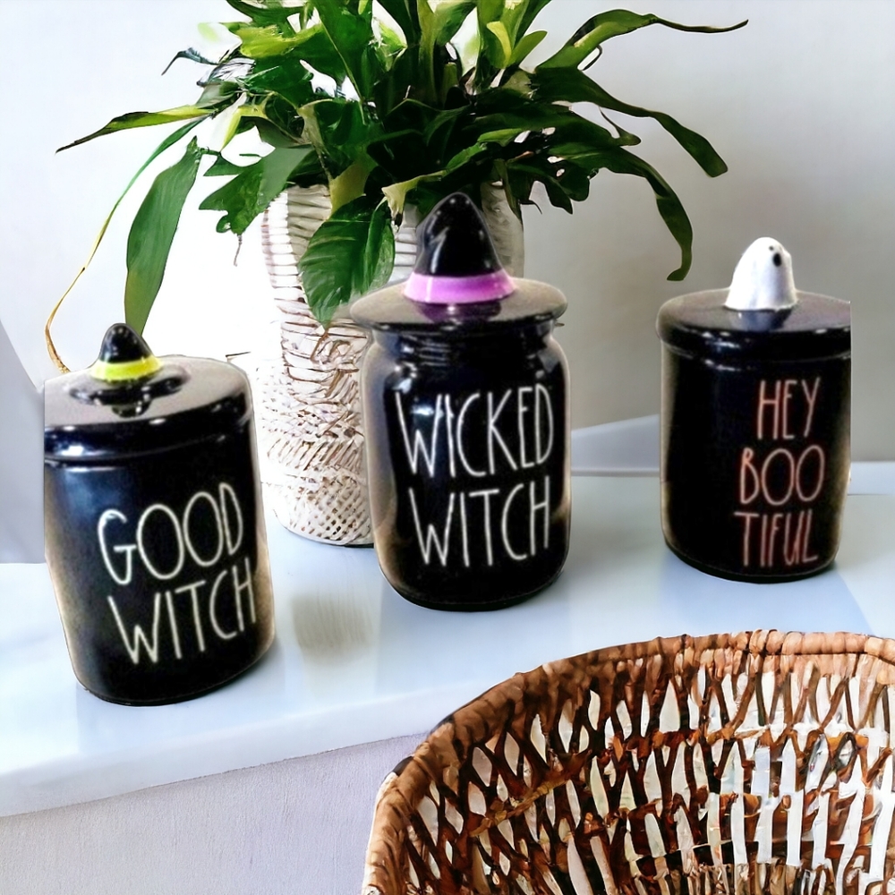 Rae Dunn halloween canisters set of 3 NEW IN BOX